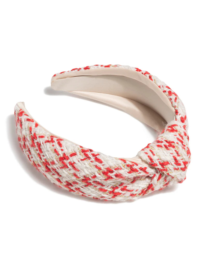 Shiraleah Boucle Knotted Headband in Red