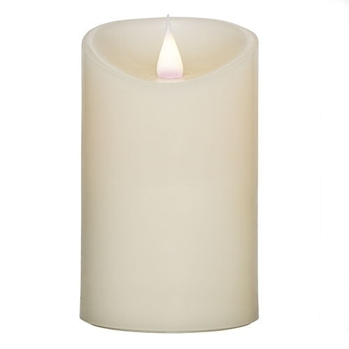 5" LED Flicker Pillar Candle Ivory