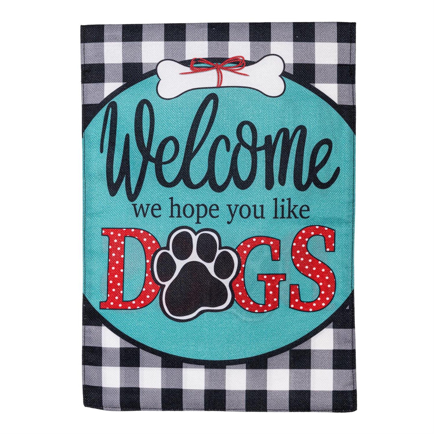 Evergreen Hope You Like Dogs Garden Burlap Flag - gg's art frames gifts