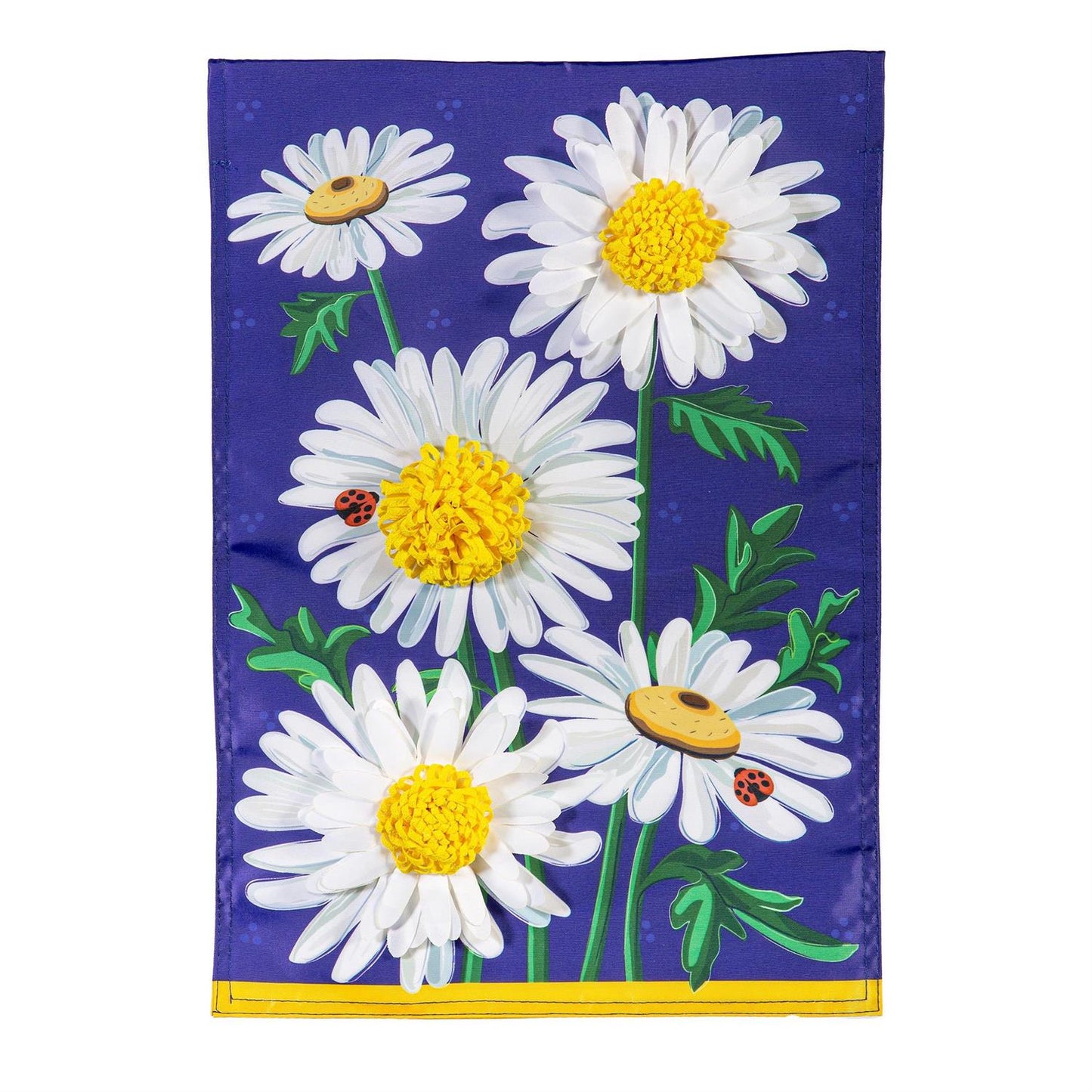 Evergreen Daisy Days Applique Garden Flag