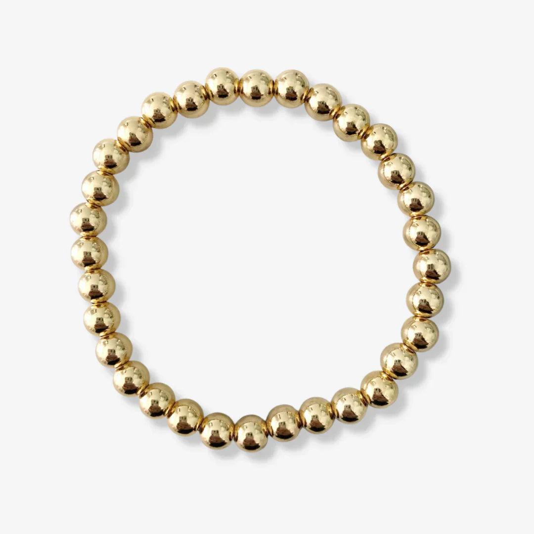 Alex Carol 6MM Gold Ball Bead Bracelet