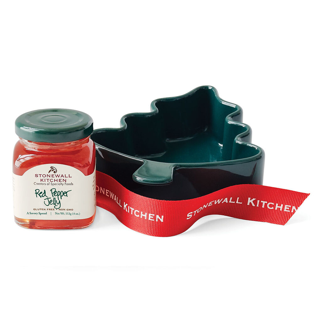 Stonewall Kitchen Red Pepper Jelly Tree Ramekin Gift Set
