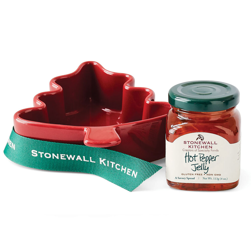 Stonewall Kitchen Hot Red Pepper Jelly Tree Ramekin Gift Set