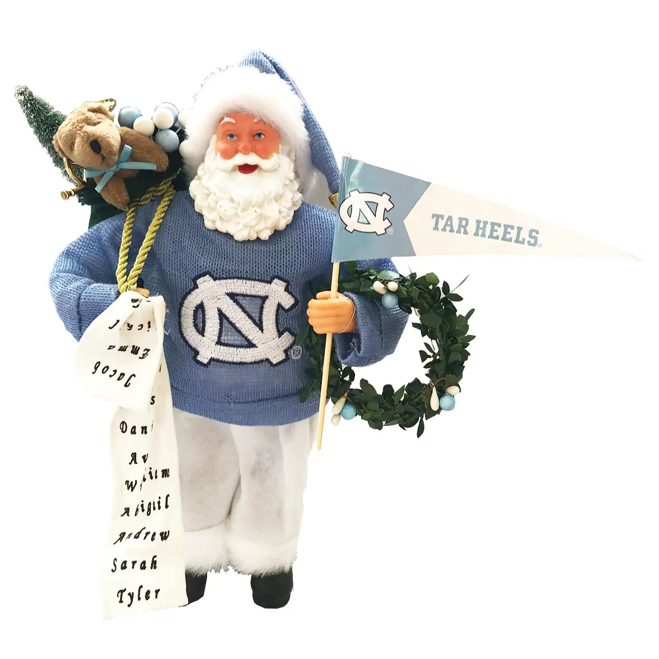 Santa's Workshop 12" UNC Chapel Hill Proud Santa