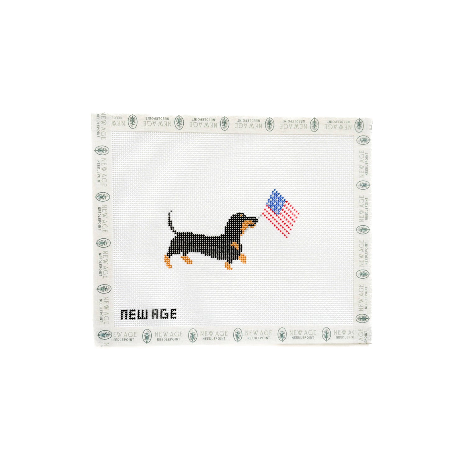 New Age Needlepoint Patriotic Dachshund Needlepoint Canvas