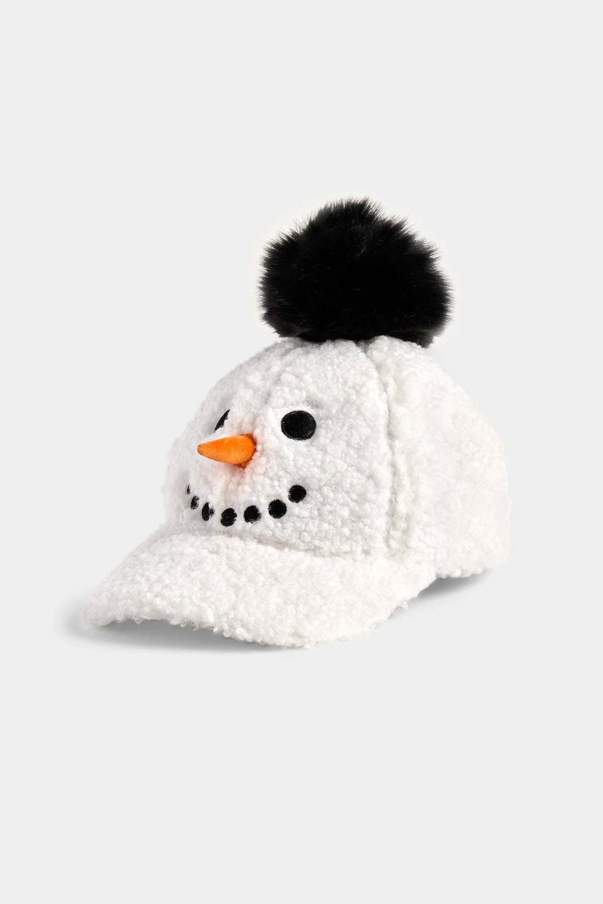 Coco+Carmen Sherpa Holiday Baseball Cap - Snowman
