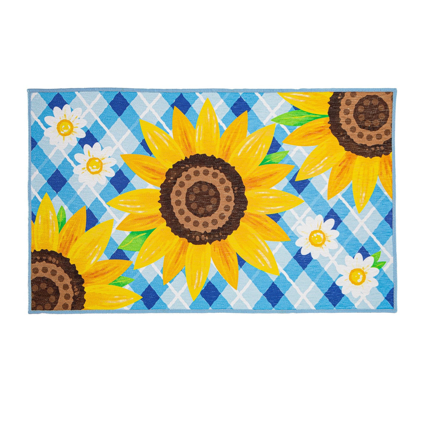 Evergreen Bless Our Home Sunflowers Washable Indoor/Outdoor Mat