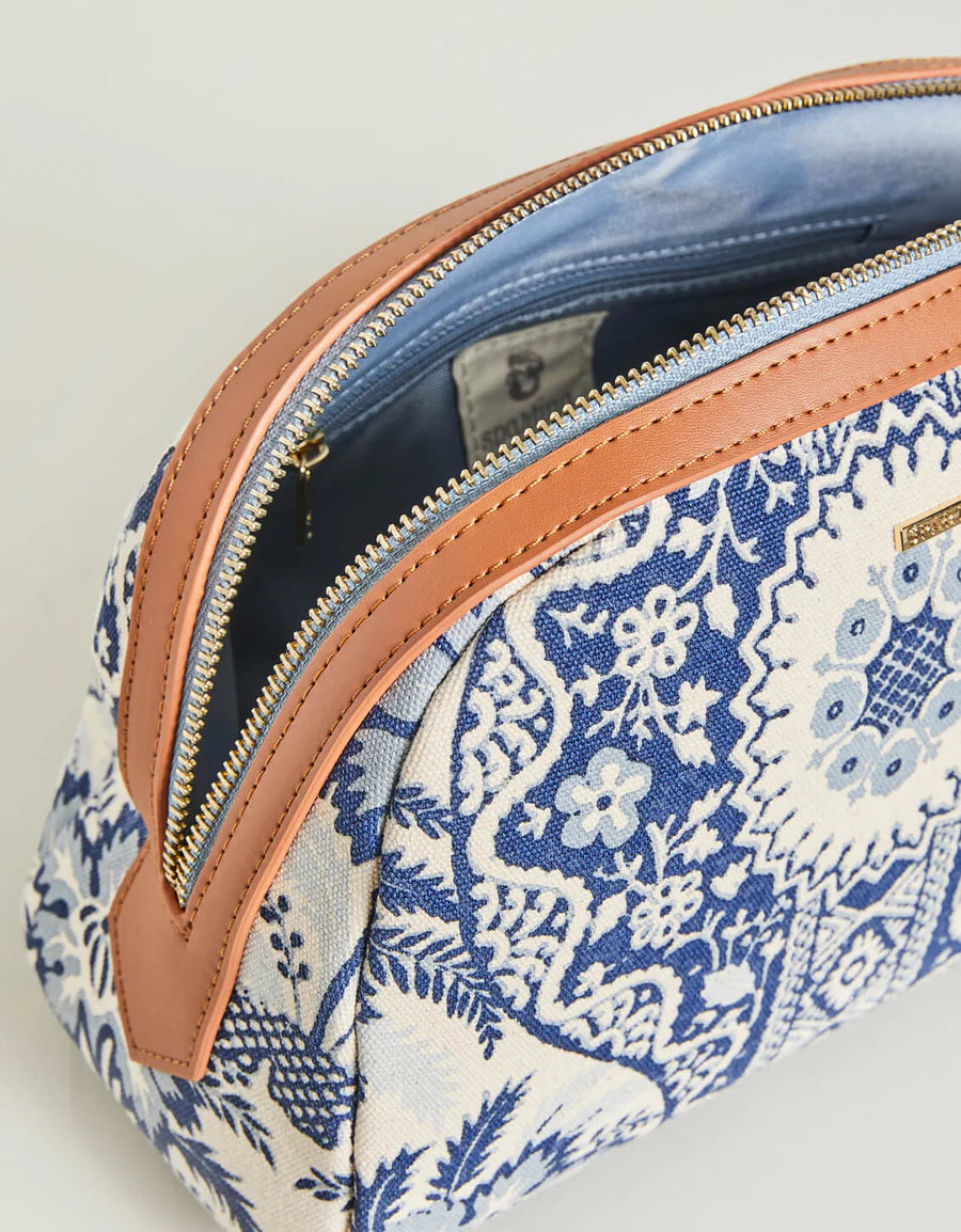 Spartina 449 Large Zip Cosmetic Bag Peebles Song Park Palms