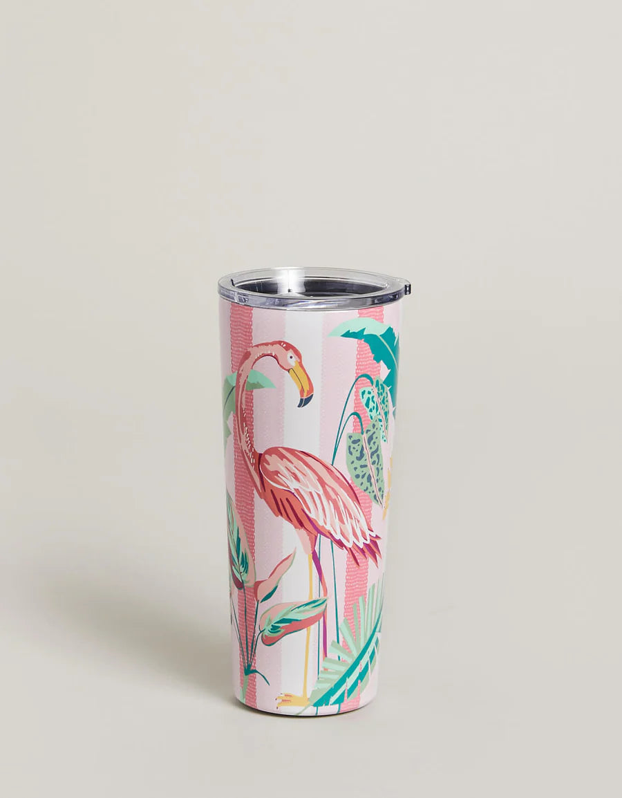 Spartina 449 Stainless Steel Drink Tumbler Flamingo 22oz