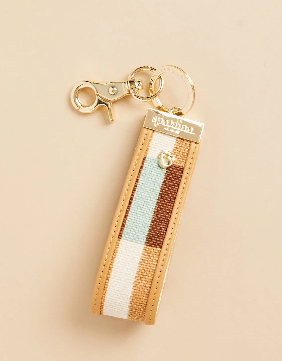 Spartina 449 Grab-N-Go Keychain Kalalanta Plaid Cream