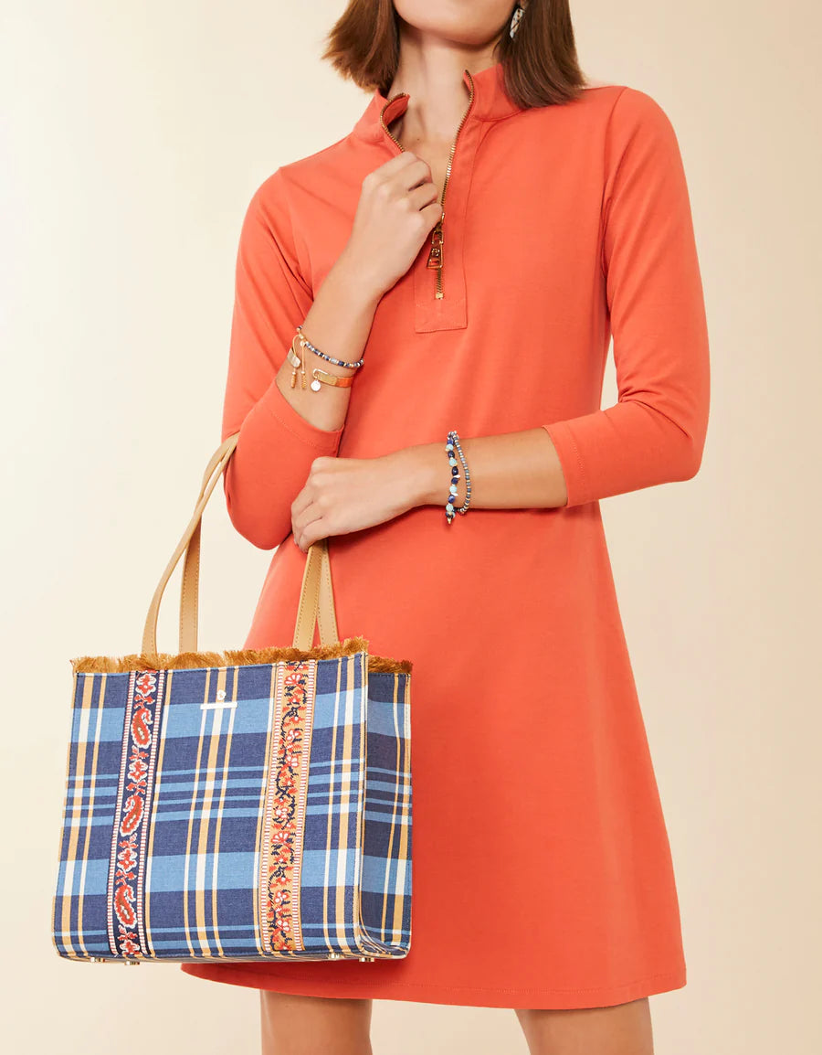Spartina 449 Fringe Box Tote Kalalanta Navy
