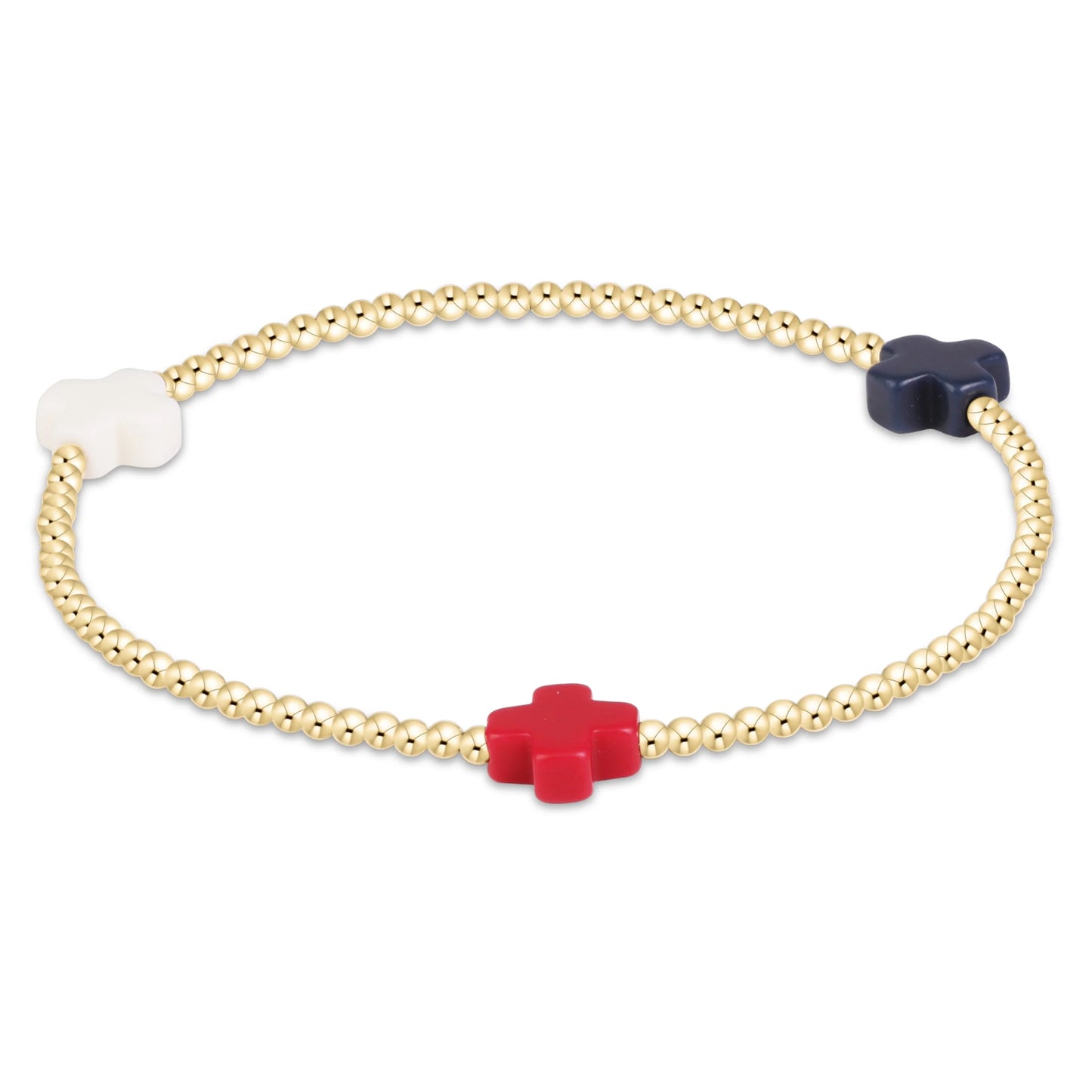 Enewton Signature Cross 2mm Gold Bracelet - Firecracker