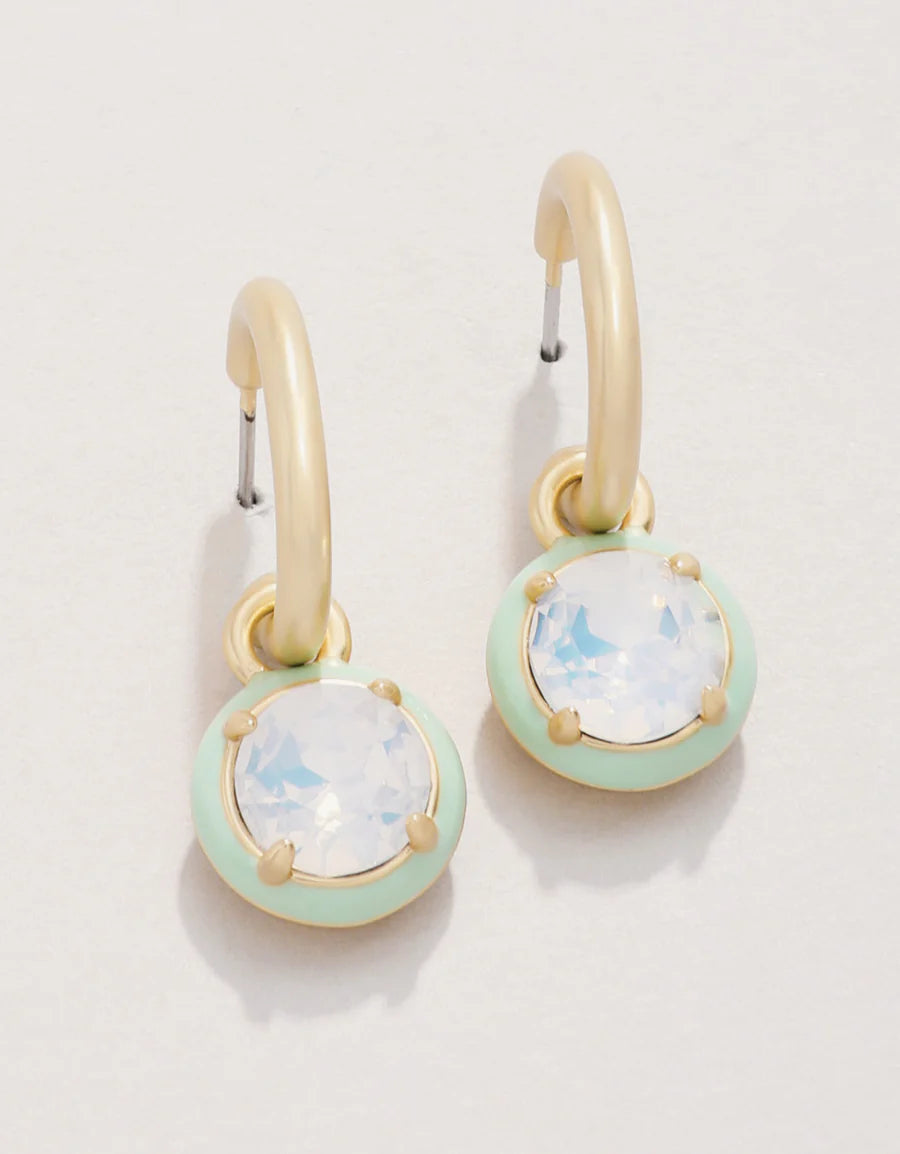 Spartina 449 Clara Drop Hop Earrings White Opal