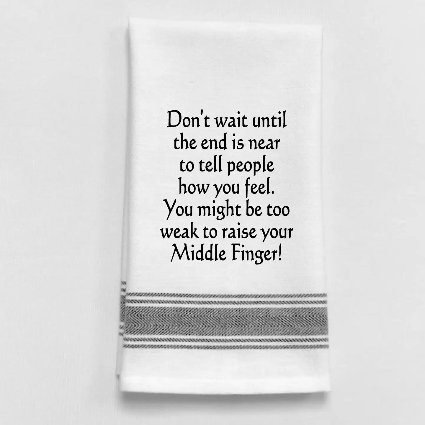 Wild Hare Designs Middle Finger Tea Towel