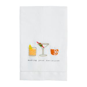 Mud Pie Icon Embroidery Tea Towel