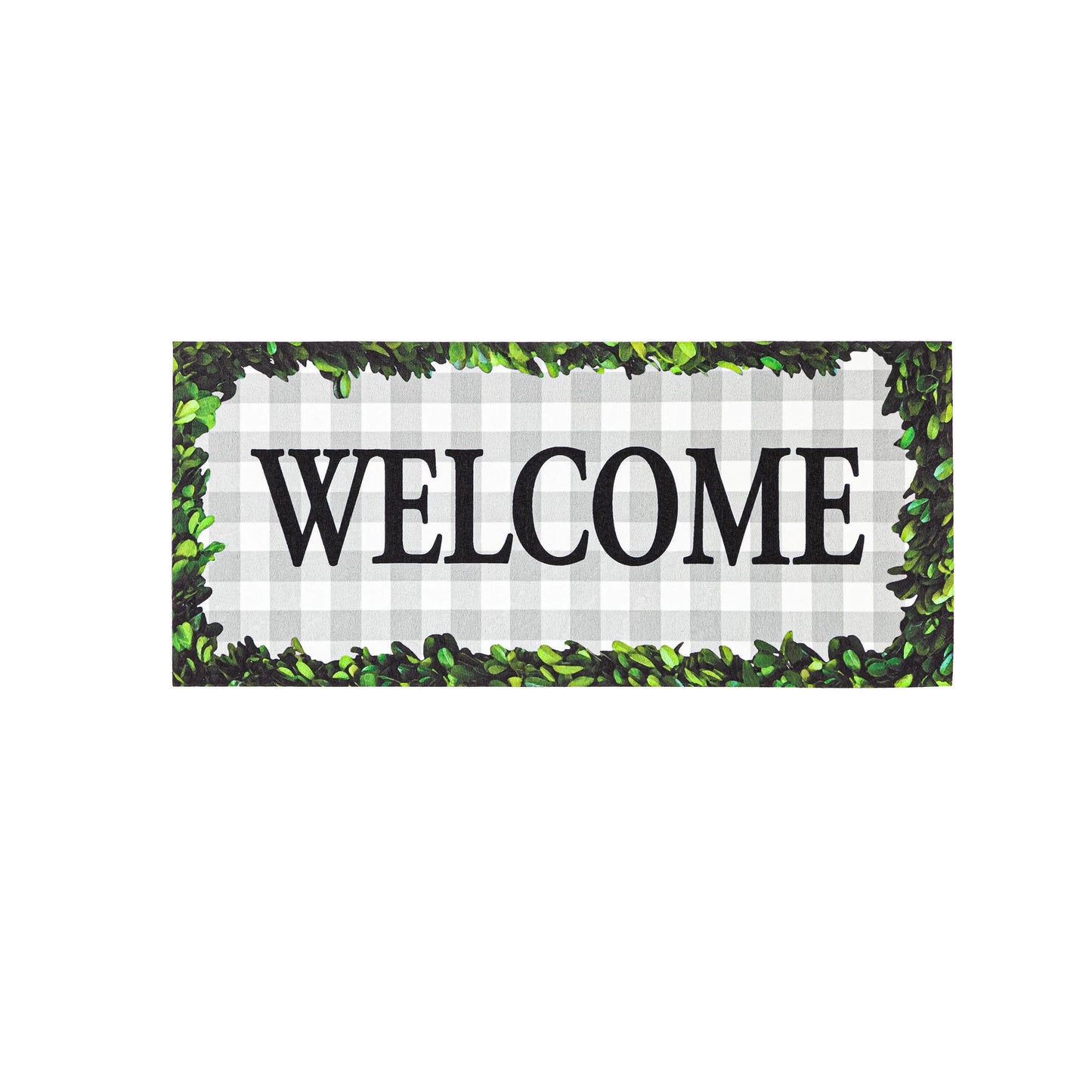 Evergreen Boxwood Framed Plaid Sassafras Switch Mat