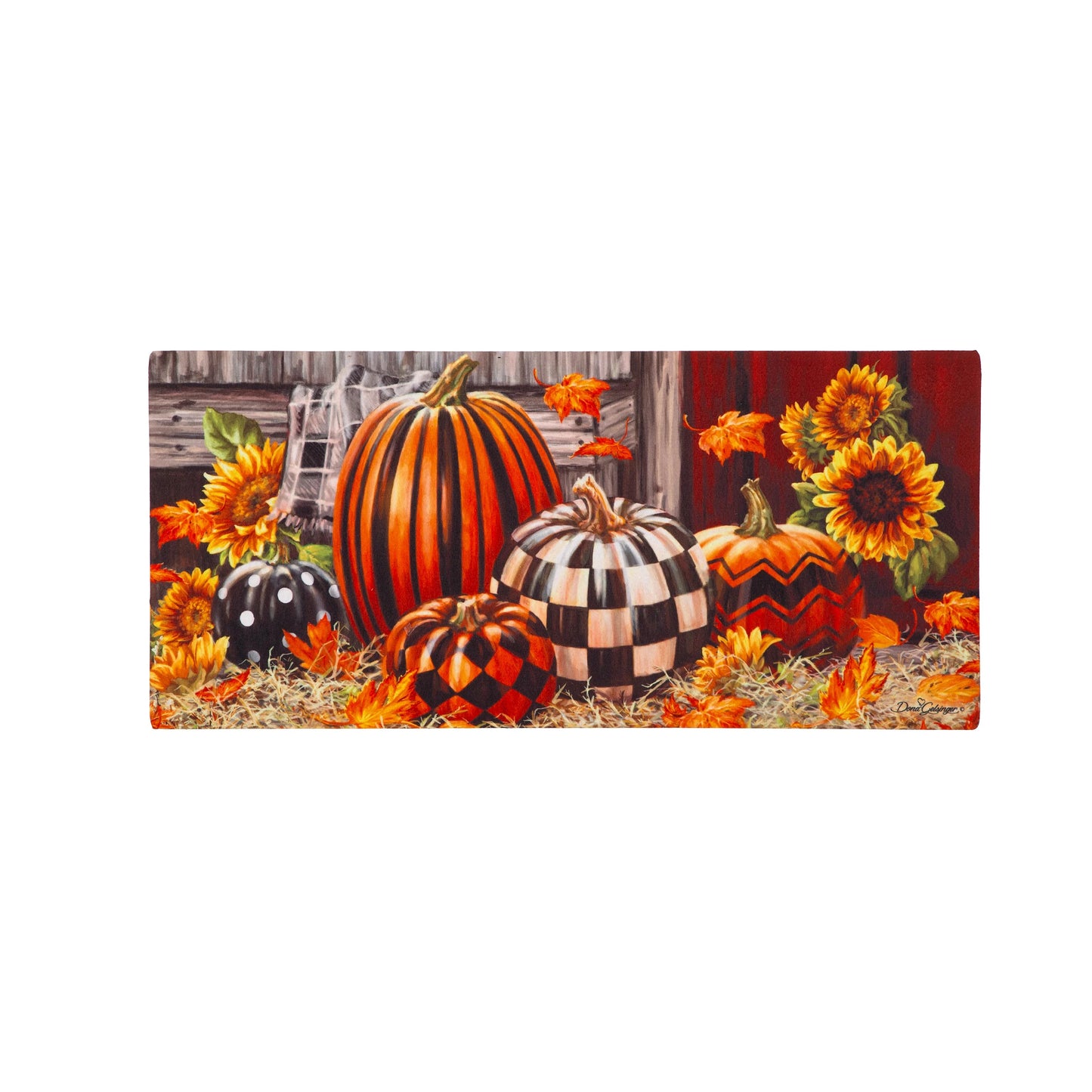 Evergreen Fall Harvest Pumpkins Sassafras Switch Mat
