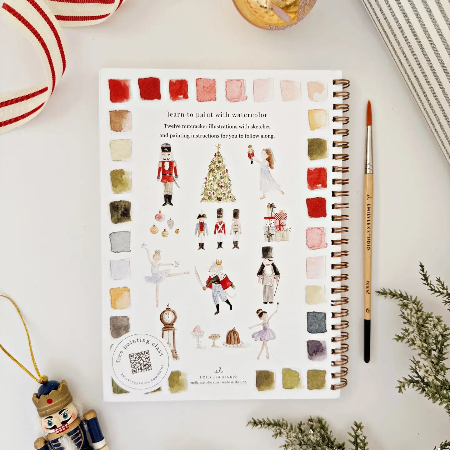 Emily Lex Studio Nutcracker Watercolor Workbook