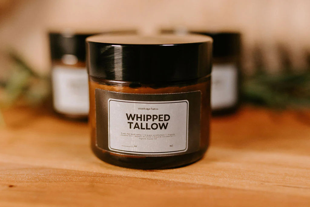 Wild Ridge Tallow 100% Non-GMO Grass-Fed Whipped Lavender Body Tallow (4oz Jar)