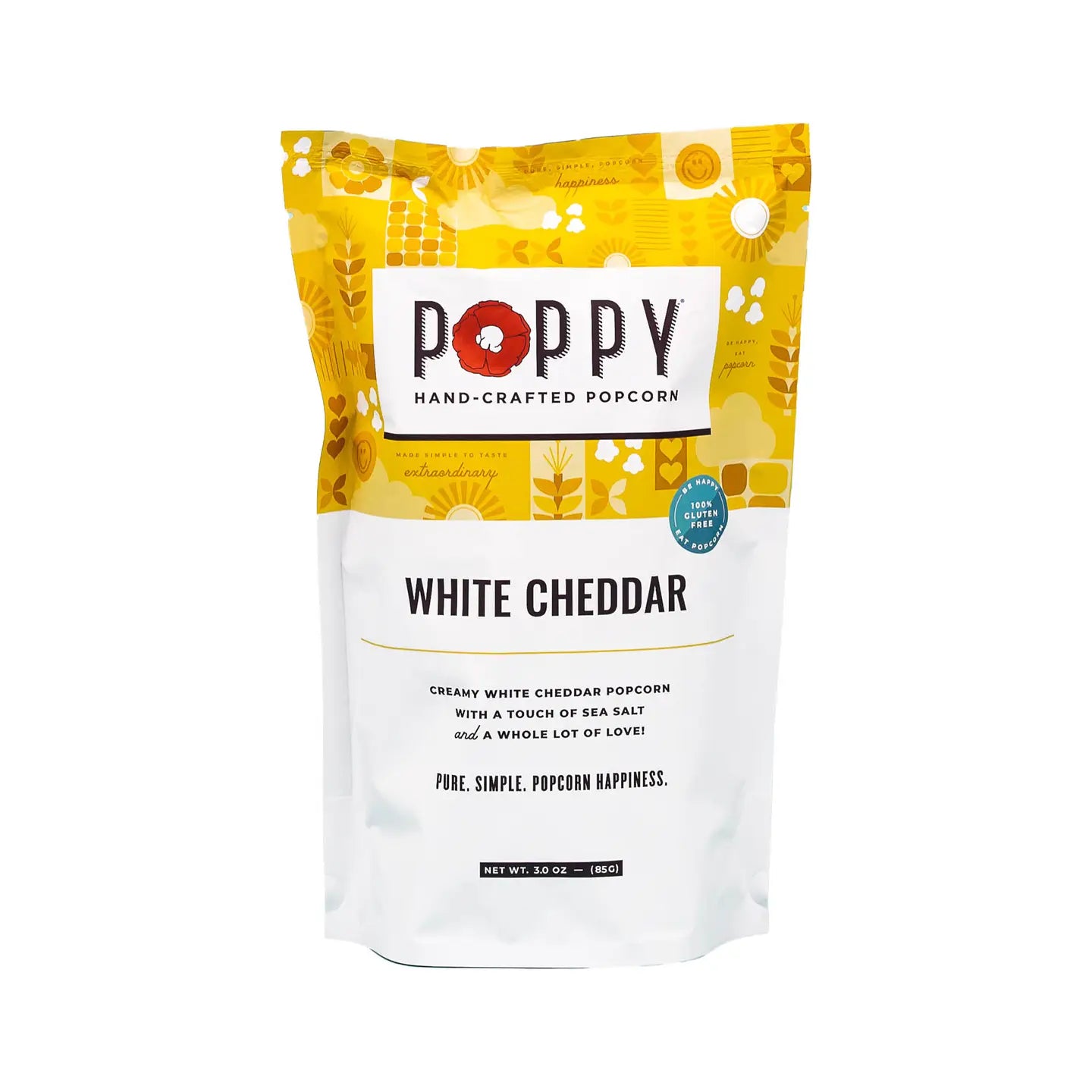 POPPY Handcrafted Popcorn White Cheddar