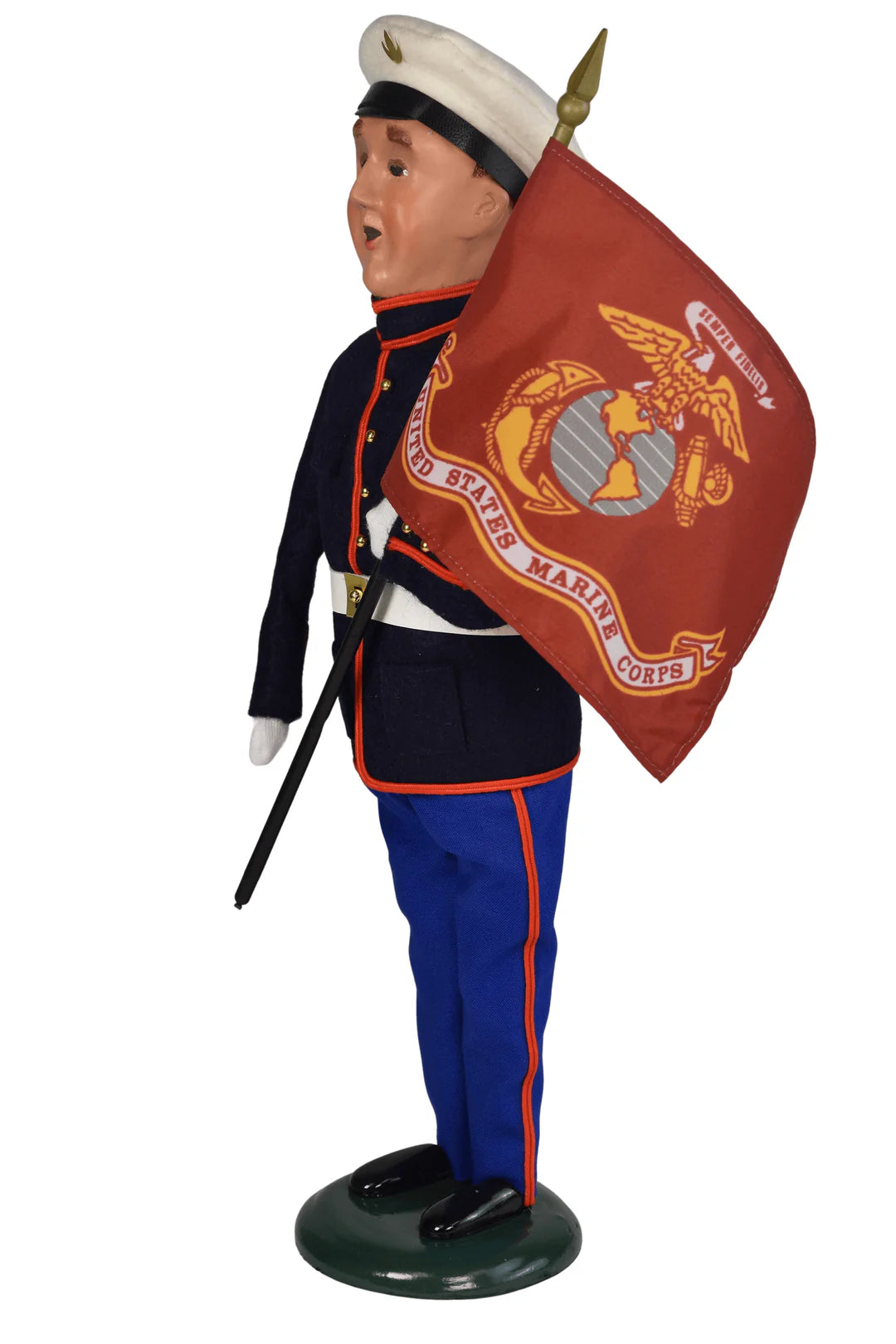 Byer's Choice Marine Man With Flag