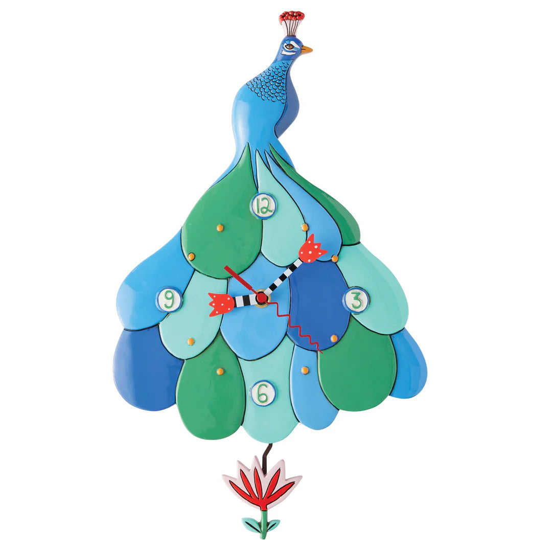 Allen Designs Priscilla Peacock Clock