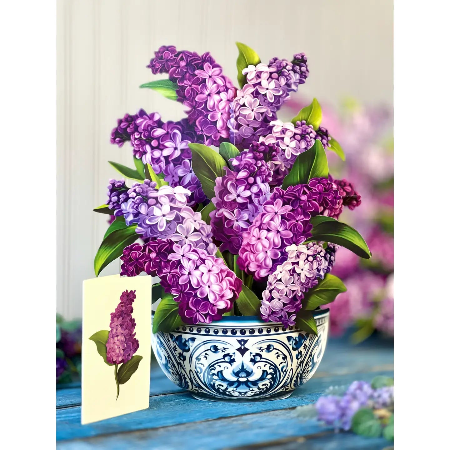 Freshcut Paper Pop-up Garden Lilacs Greeting Card