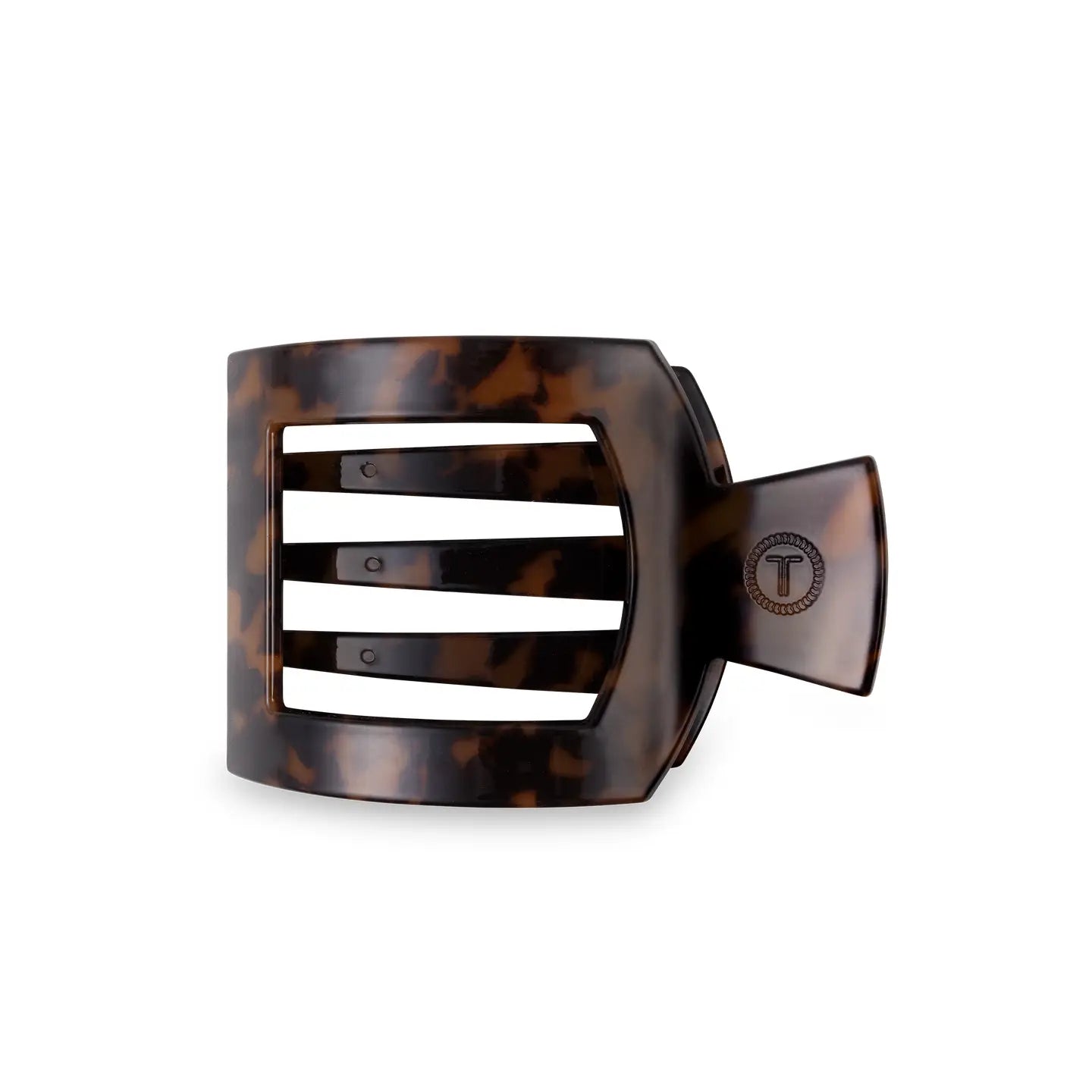TELETIES Square Flat Hair Clip Medium - Tortoise
