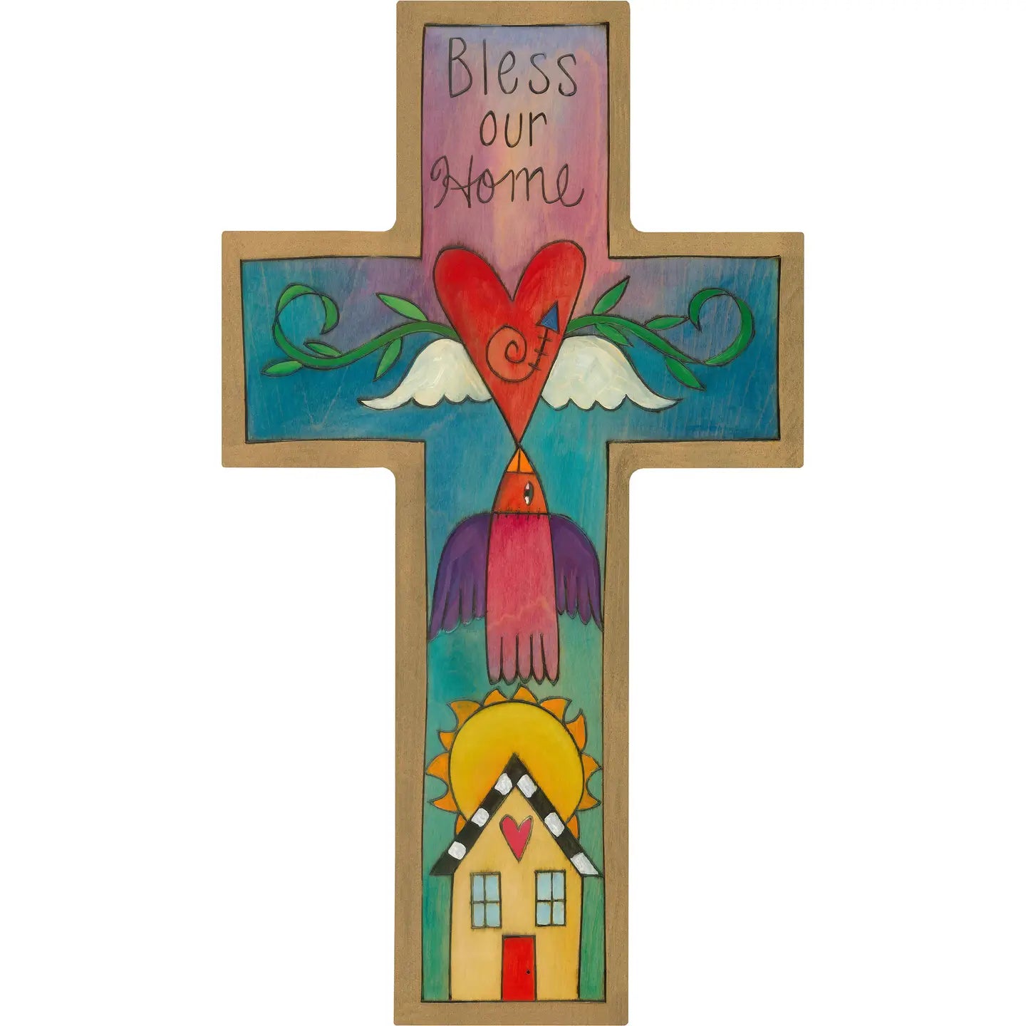 Sticks Blessings Cross Plaque