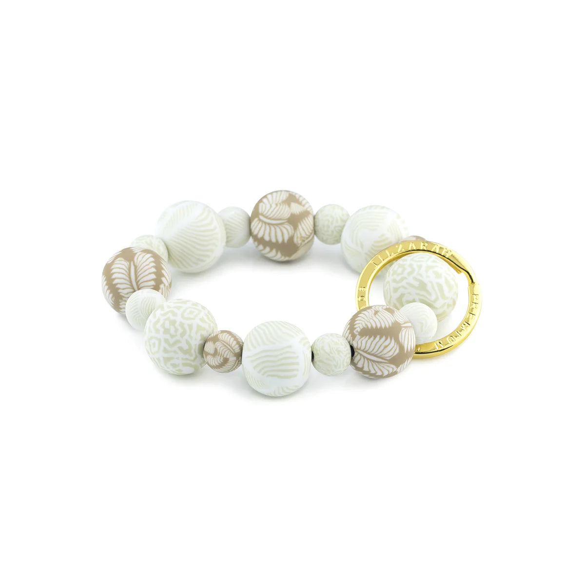 Jilzarah Ivory Palm Wrist Key Chain