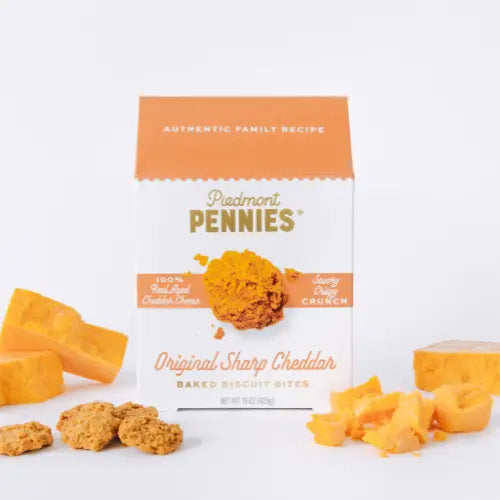 Piedmont Pennies Original Sharp Cheddar Cheese Crackers 15oz Box