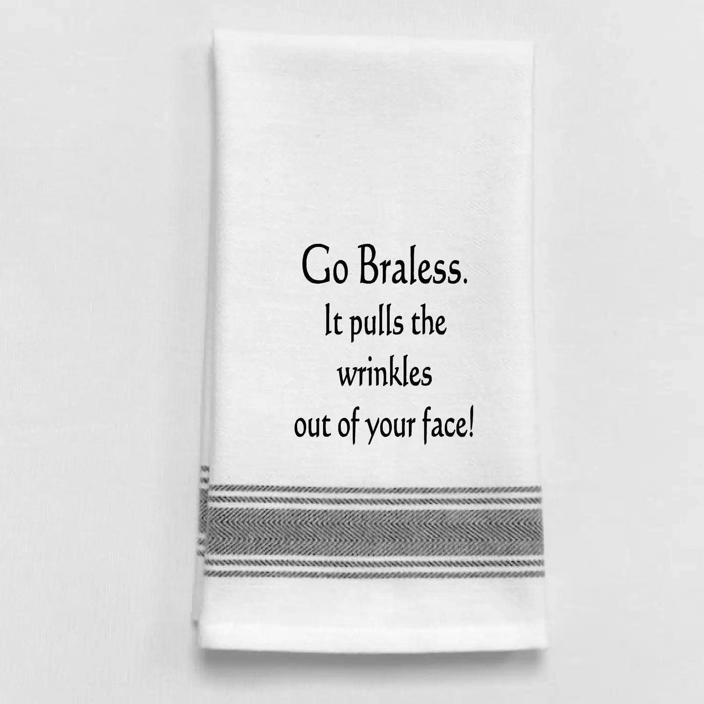 Wild Hare Designs Go Braless! Tea Towel