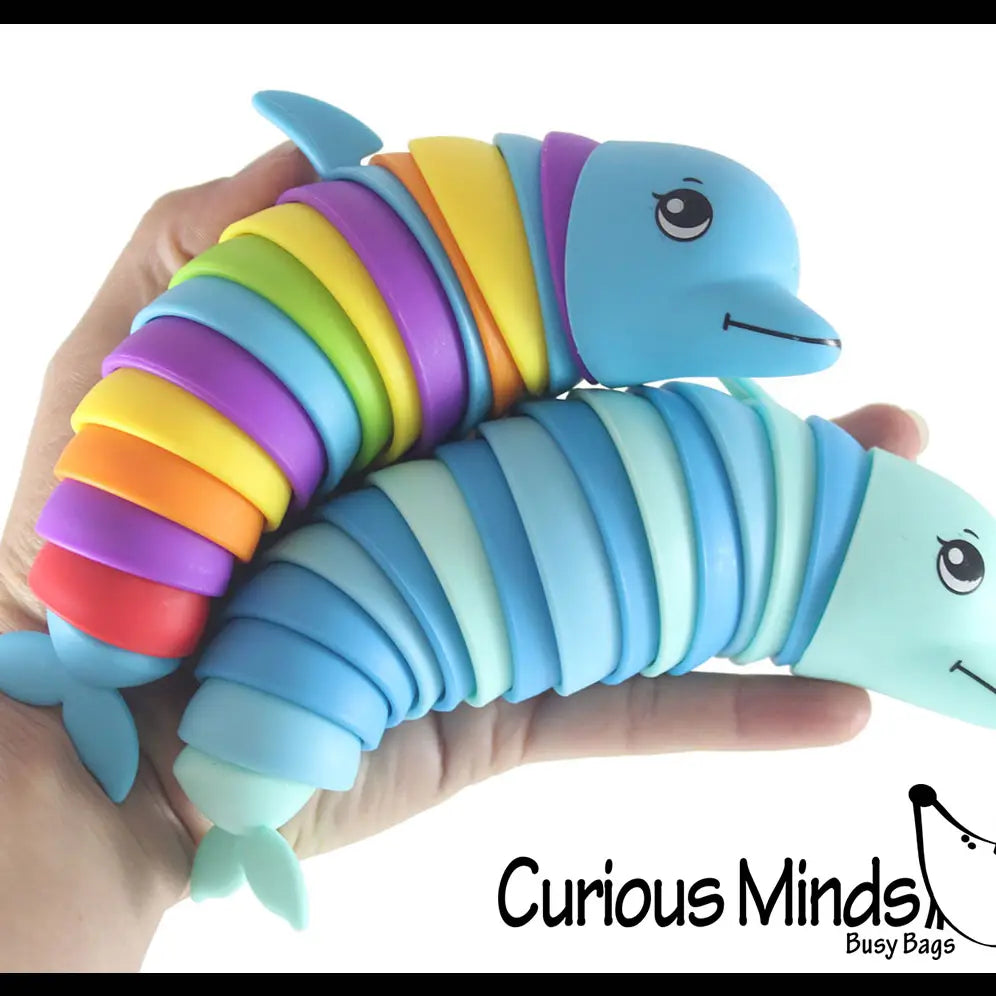 Curious Minds Toys Dolphin Fidget - Large Wiggle Articulated Jointed Moving