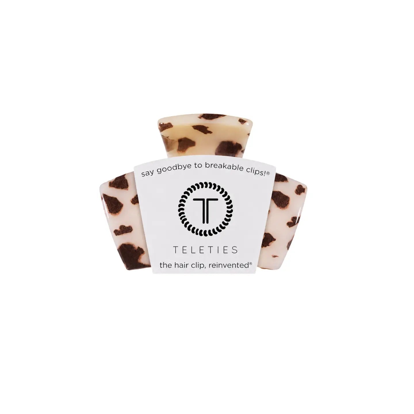 TELETIES Petite Classic Hair Clip - Blonde Tortoise
