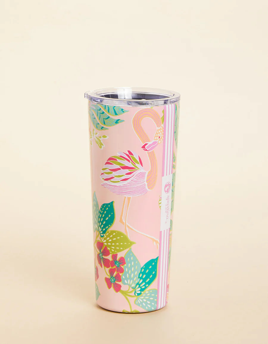 Spartina 449 Stainless Steel Drink Tumbler Flamingo Pineapple 22oz