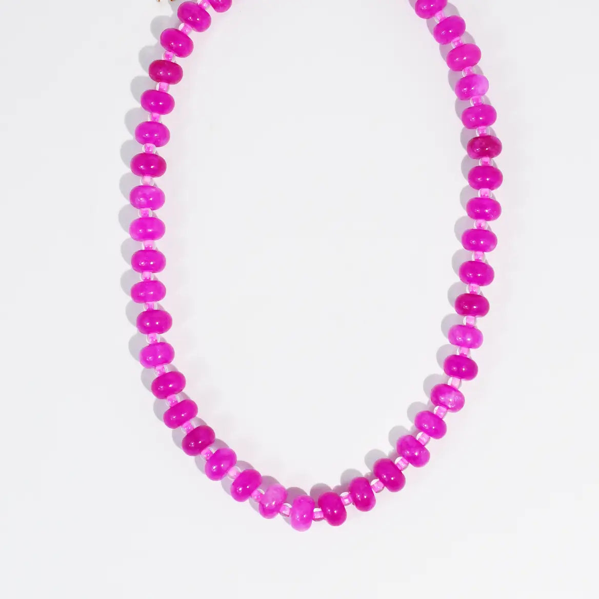 Treasure Jewels Fuchsia Gemstone Necklace