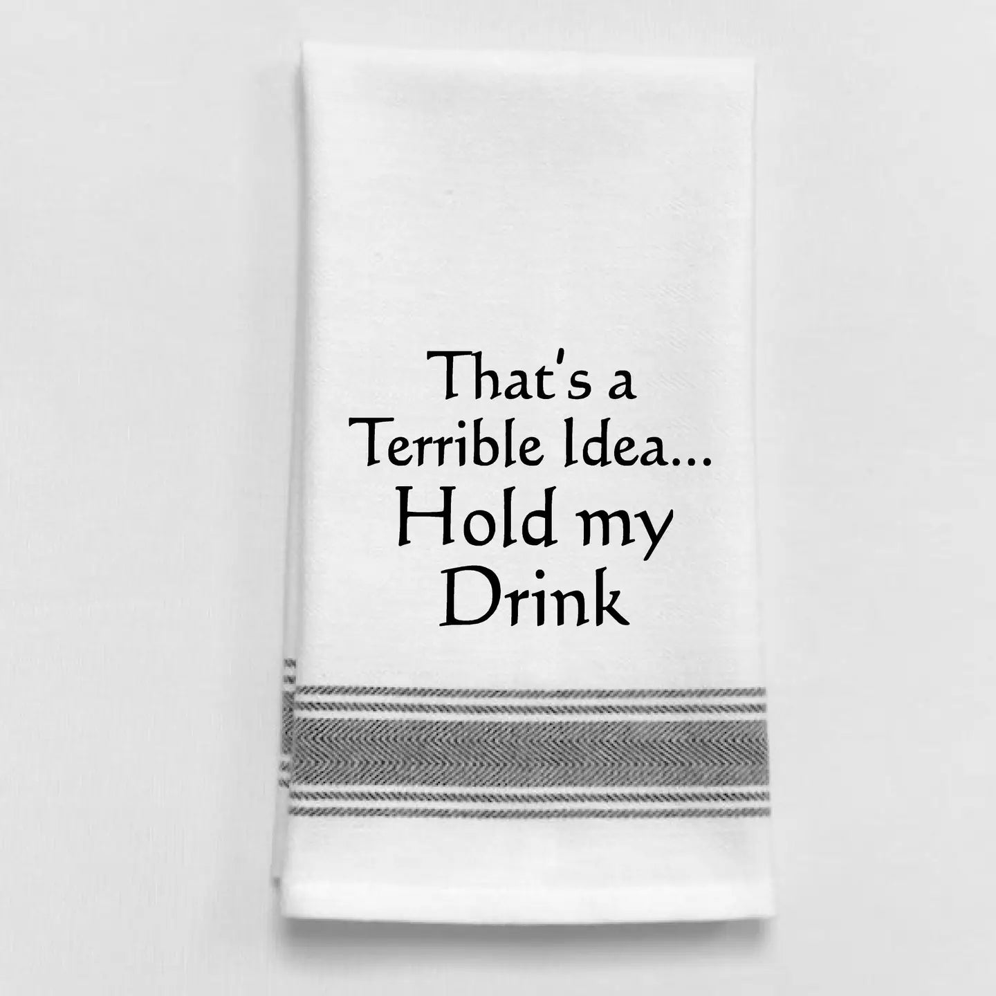 Wild Hare Designs Hold my Drink! Tea Towel