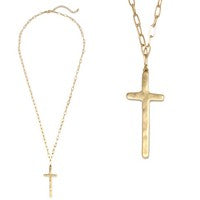 Meghan Browne Bernie Gold Cross Necklace