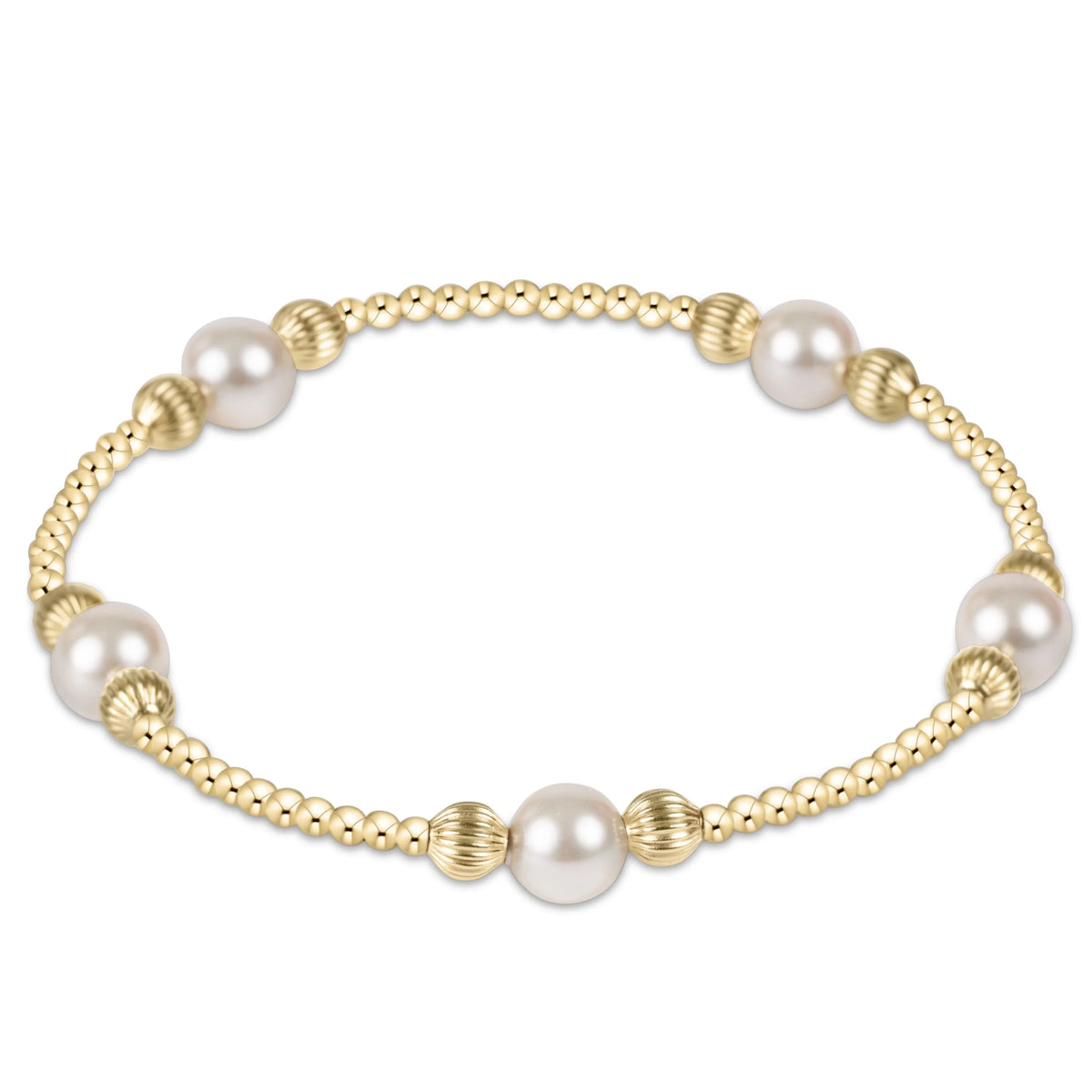 Enewton Purpose Pearl 6mm Dignity Gold Bracelet