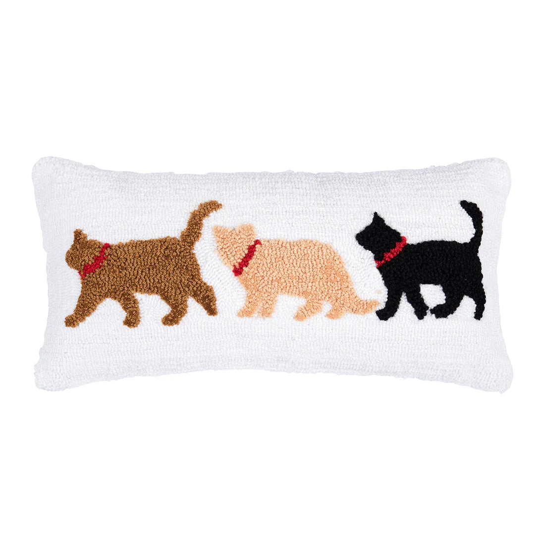 C and F Home Cat Trio Hooked Pillow
