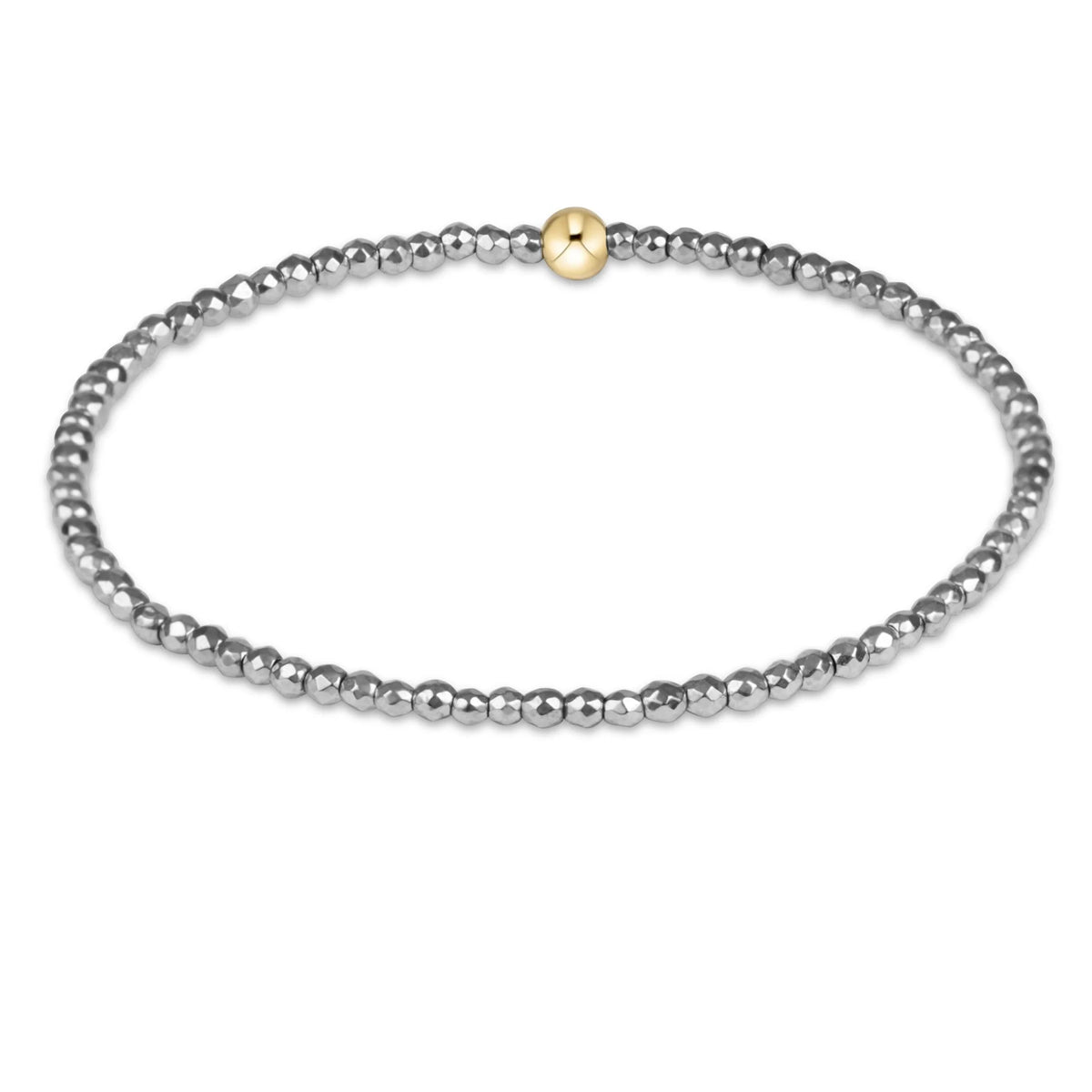 Enewton Classic Faceted Silver Hematite 2mm Bracelet