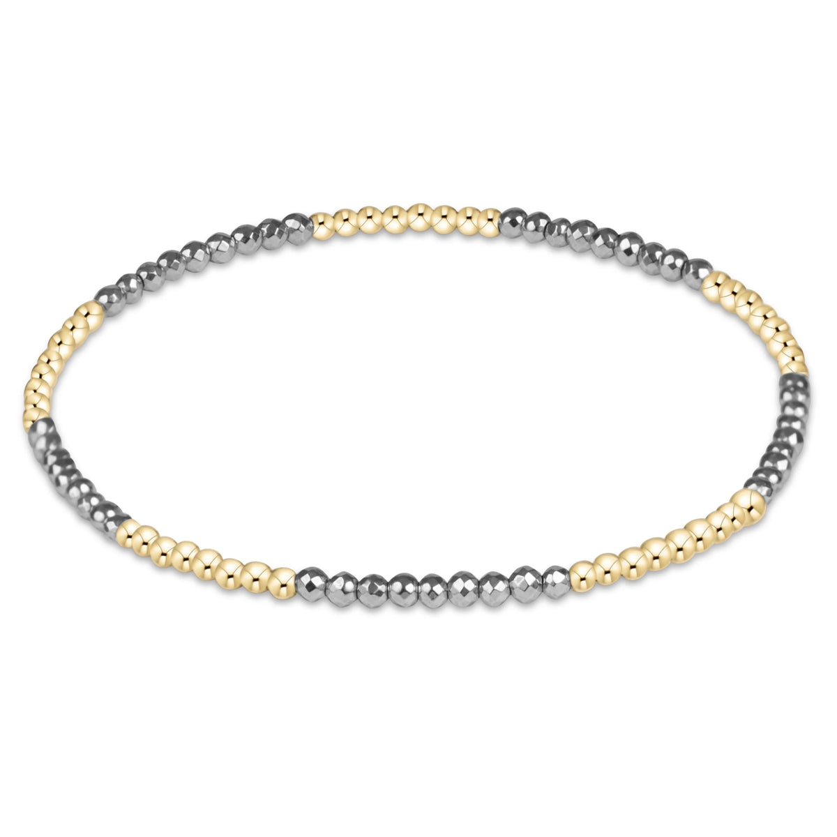 Enewton Blissfull Silver Faceted Hematite 2mm Bracelet