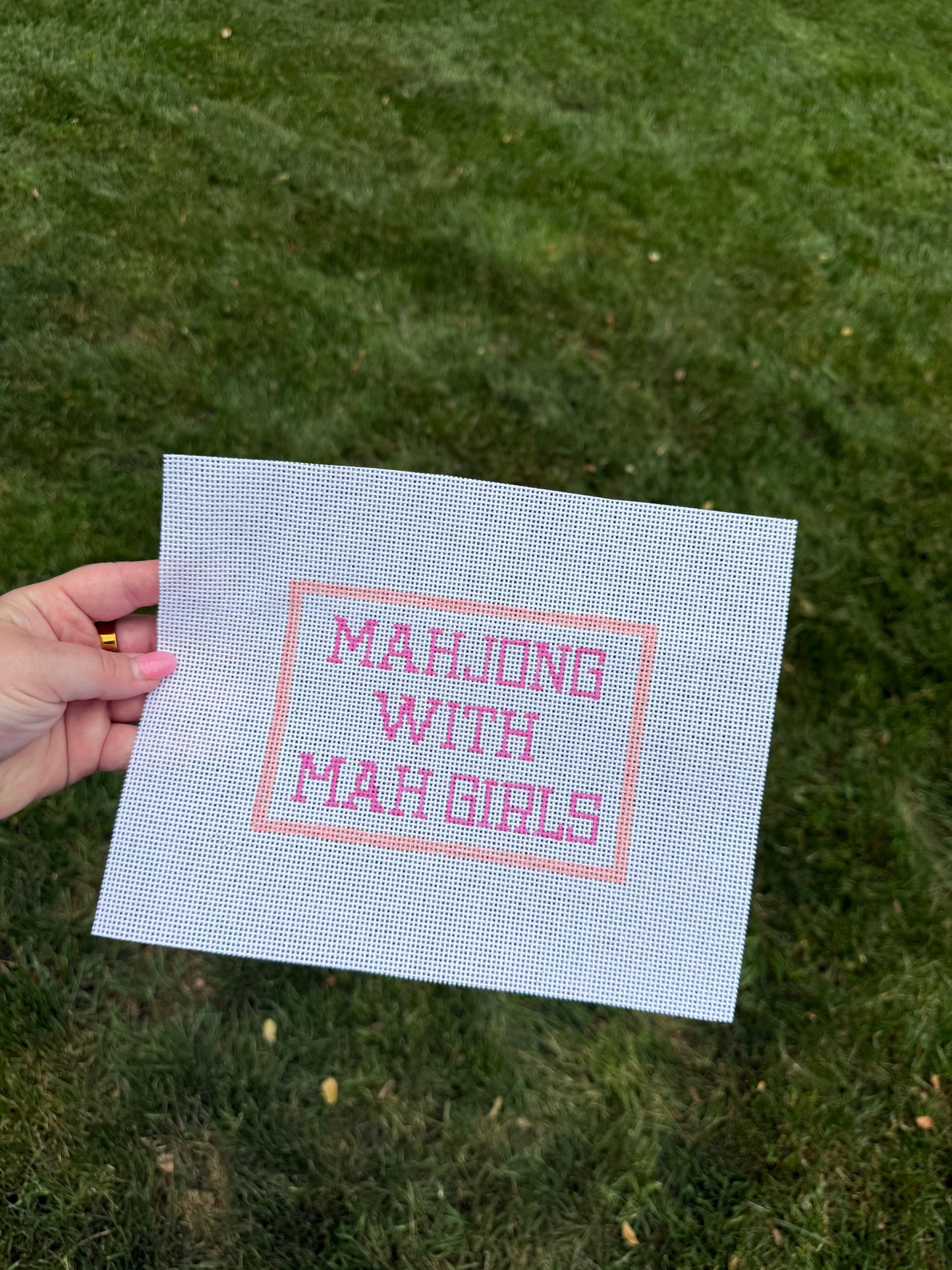 Becca's Mahjong with Mahgirls Hand Painted Needlepoint Canvas