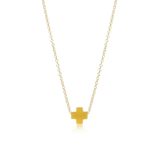 Enewton 16" Necklace Gold - Signature Cross Canary