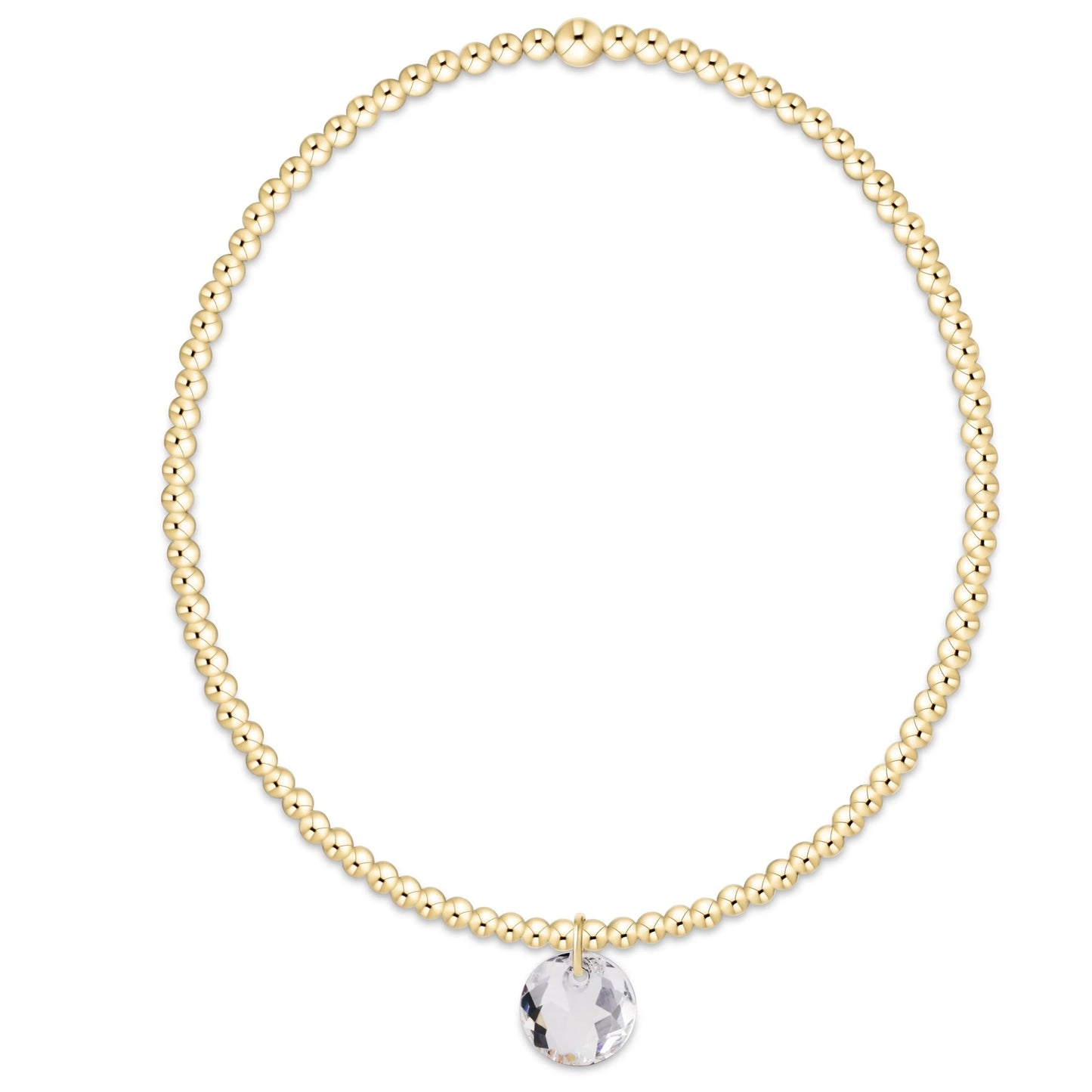 Enewton Classic Gold 2mm Bracelet - Reflection Charm 4