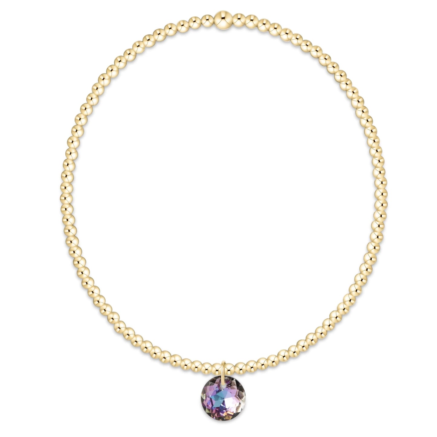 Enewton Classic Gold 2mm Bracelet - Reflection Charm 6