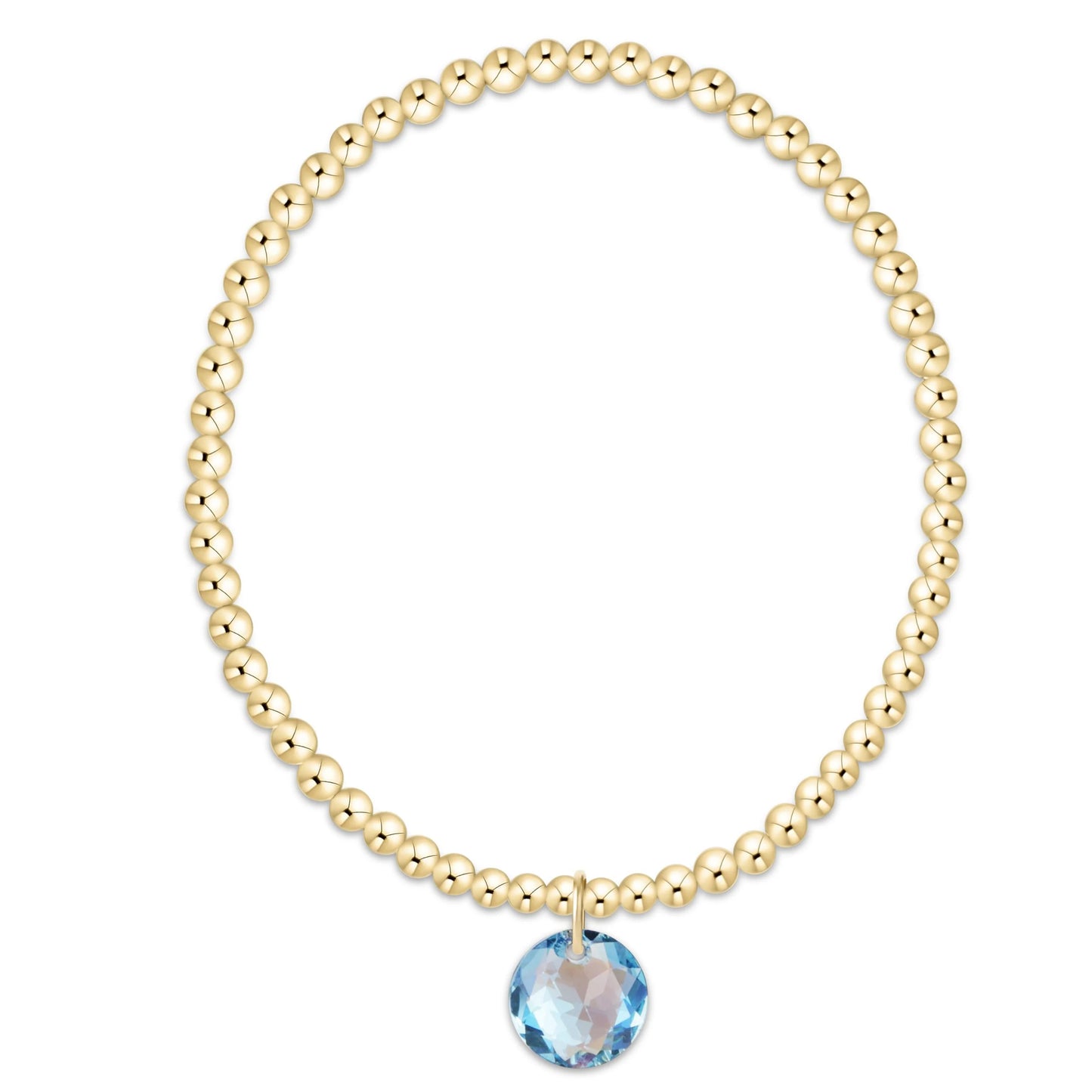 Enewton Classic Gold 3mm Bracelet - Reflection Charm 3