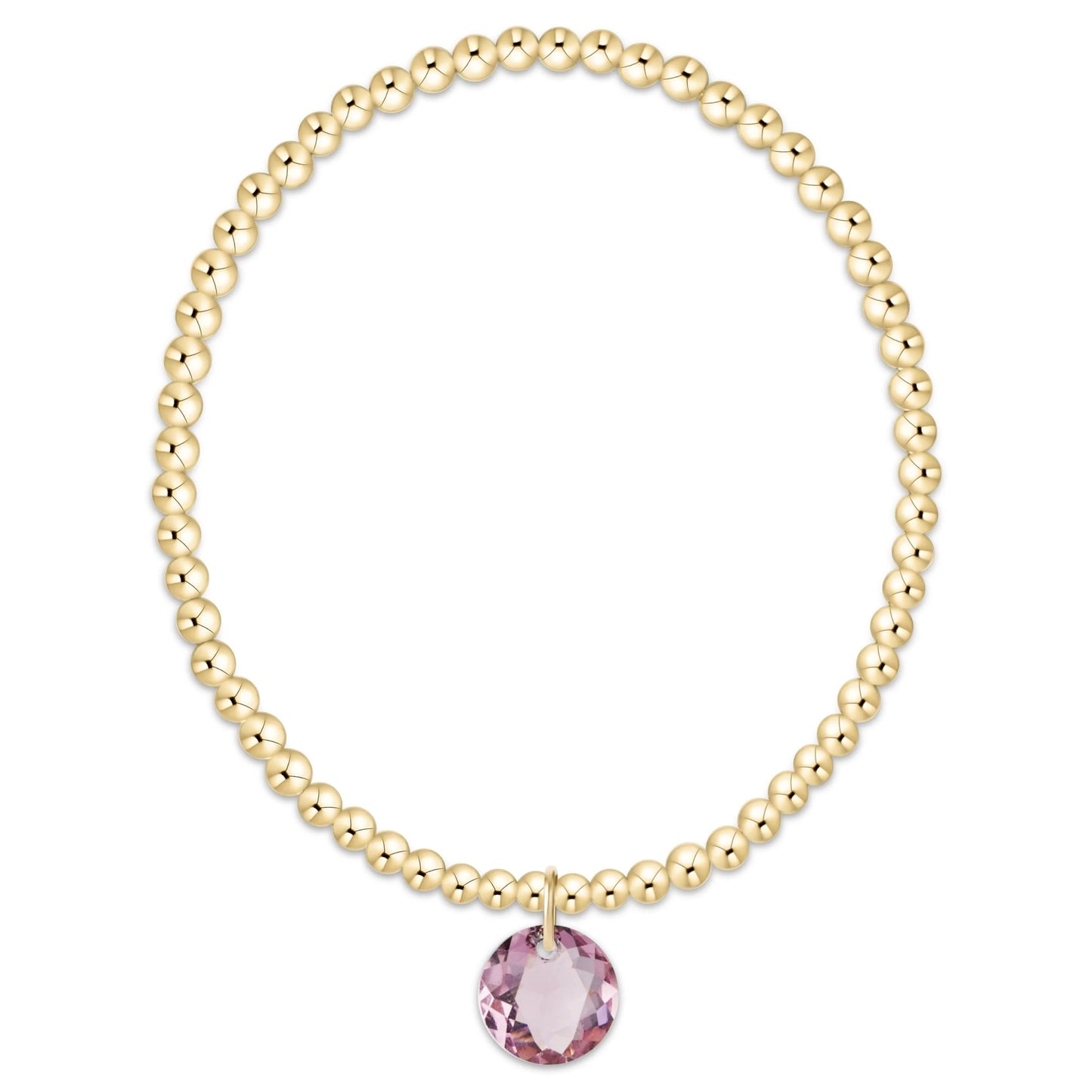 Enewton Classic Gold 3mm Bracelet - Reflection Charm 2