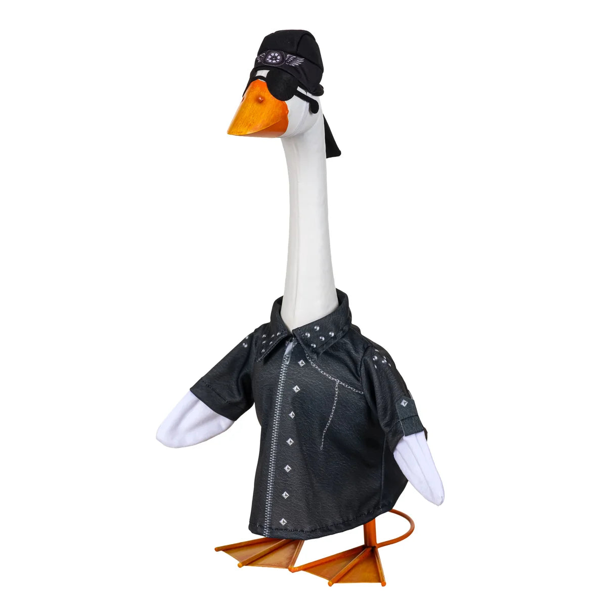 Evergreen Porch Goose Biker Outfit