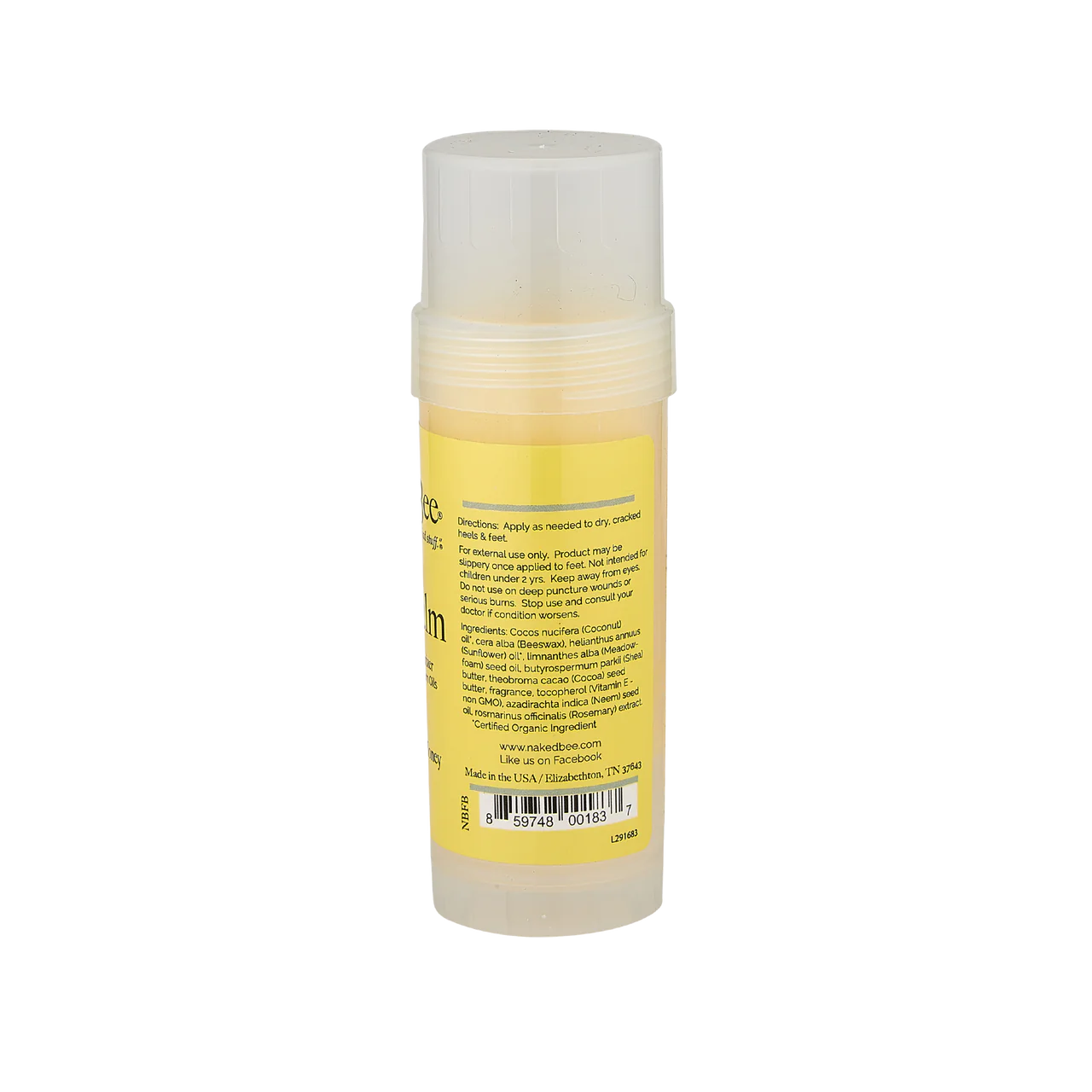 The Naked Bee Restoration Foot Balm Orange Blossom Honey